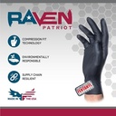 Raven Patriot Powder-Free Exam Grade Black Nitrile Gloves - 100 box (by weight)