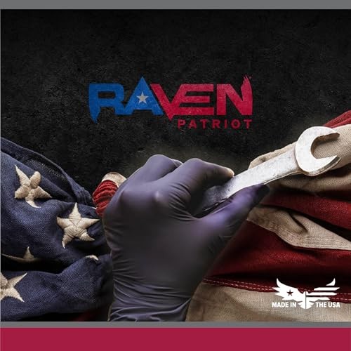 Raven Patriot Powder-Free Exam Grade Black Nitrile Gloves - 100 box (by weight)