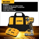 DCF860WW1  1/4'' 3-SPEED HIGH TORQUE IMPACT DRIVER KIT