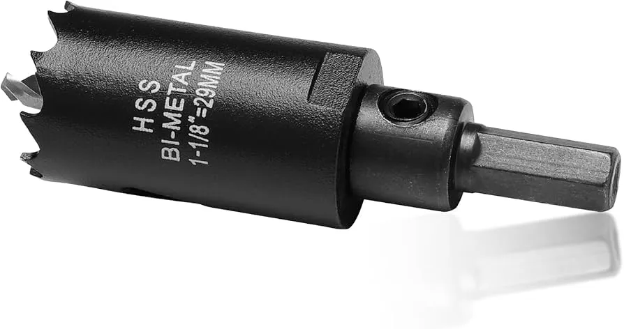 Bi-Metal Hole Saw – 1-1/8 in Cutting Diameter.