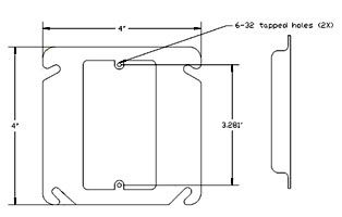 [41100   11230] 1-Gang Mud Ring 1” Raised