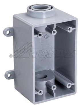 1290  1'' 2-HOLE 1GANG TYPE FSC BOX