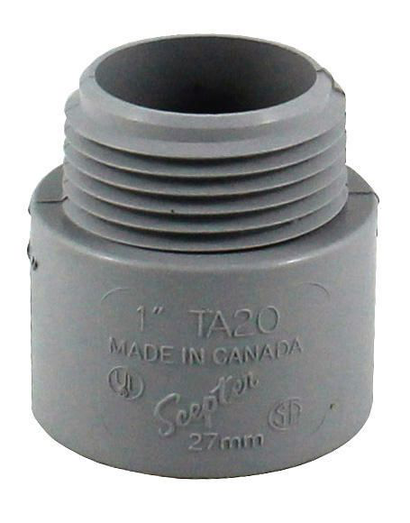 [TA20] TA20 1"   PVC  TERMINAL  ADAPTER