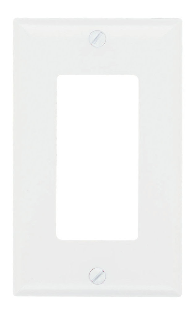 1-Gang Screw Wall Plate, White