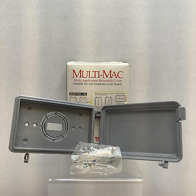 MM110G 1-Gang Weatherproof Flip Cover, Horizontal/Vertical, Flat, 16-in-1, Gray