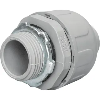  Non-Metallic Straight Connector for Liquidtight Conduit, 1/2 in