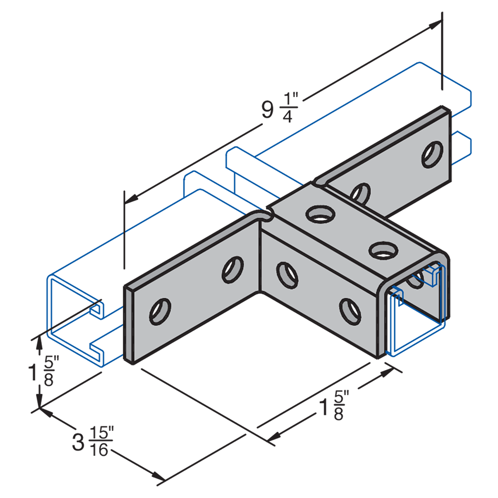 Double Angle Connector – 10 Hole-