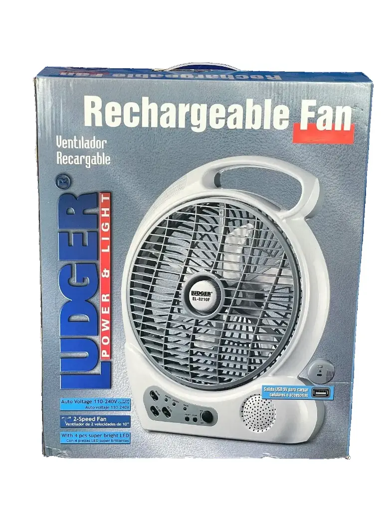 EL-8210F    10"RECHARGEABLE FAN SPPED
