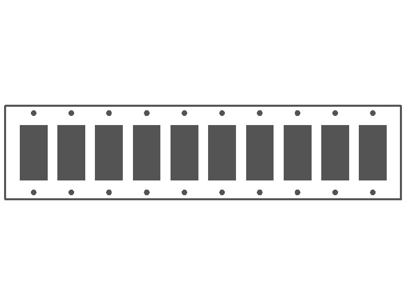 86410    10-gang GFI, standard size, painted metal wallplate