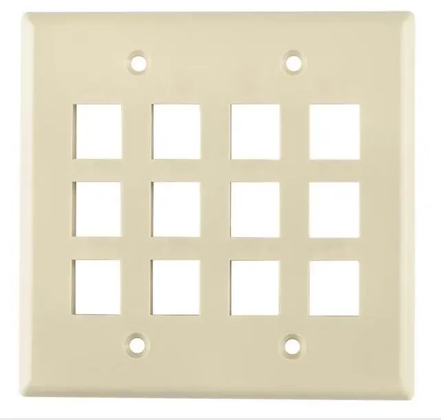 88152  12 PORT CAT5 PLATE IVORY