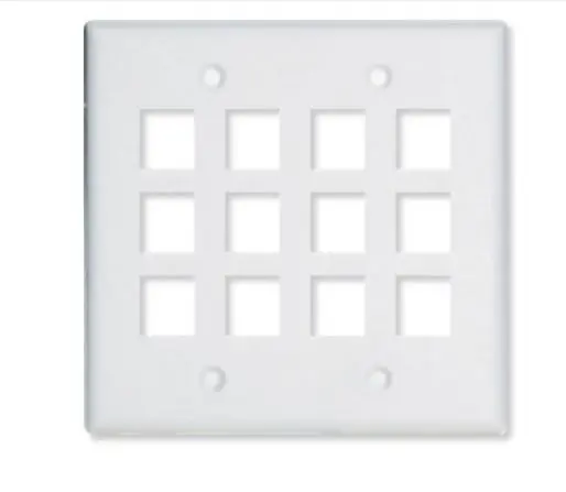 88172  12 PORT CAT5 PLATE WHITE