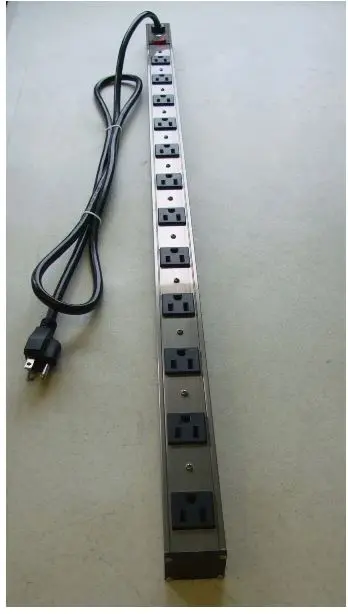 PB800012  12-OUTLET  6 BLACK POWER  STRIP