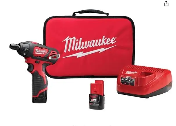 2401-22   12V LI-ION COMPACT DRIVER Milwaukee  M12 12-Volt Lithium-Ion 1/4'' in. Hex Cordless Screwdriver Kit