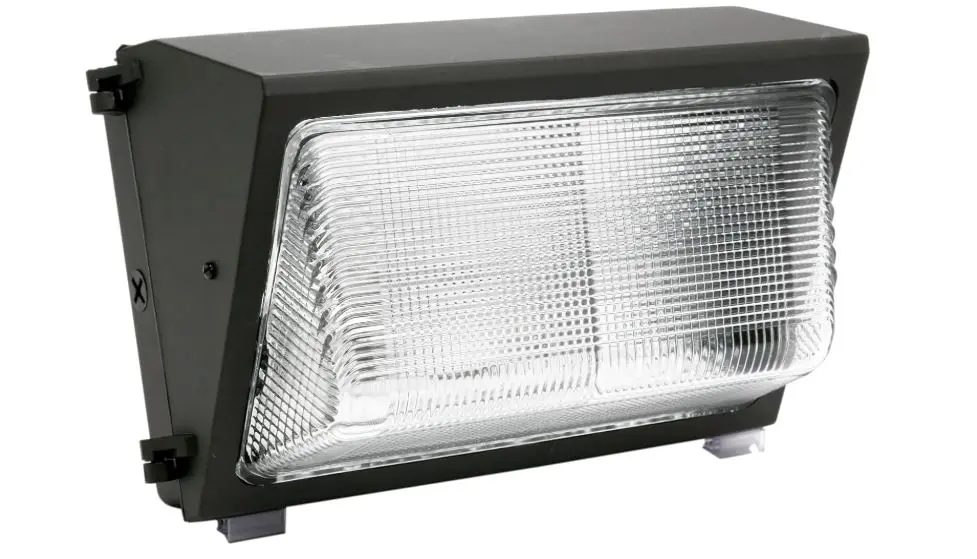 L-1763-150W/HP  150W  HPS  MEDIUN   WALLPACK  BRONZ  ECOZONE 150-Watt High Pressure Sodium Deluxe Medium Size Wall Light with Glass Lens, Bronze