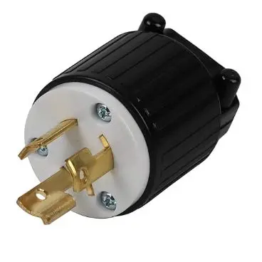 LEV4579   L615C  LCK   Enchufe industrial con bloqueo por torsión, de grado industrial, Nema L6-15P, 15 A/250 V, 2 polos, 3 cables