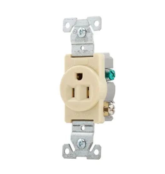 817V-BOX   SINGLE IV  Recp Single 15A 125V 2P3W STR Swire Iv