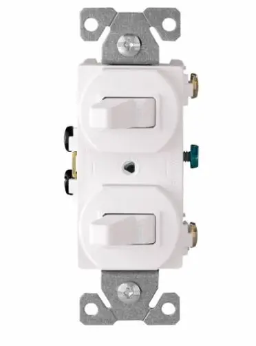 271W-BOX  15A SP TWO SWITCH  WHITE 