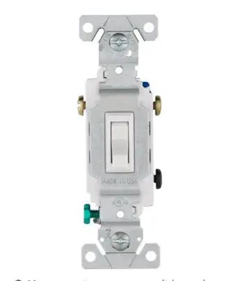 Single-Pole Light Switch – 15A, White-