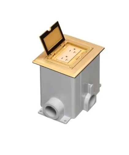 FLBC8510MB  1G   Frame Kit with Flip Lid Cover and 20A Receptacle Single Gang Frame Kit with Flip Lid Cover and 20A Receptacle, Brass BOX
