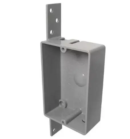 [EZ08SB] EZ08SB  BRACKET  Electrical Box, 8 cu in, Square Box Type, 1 Gang, PVC, Square Shape  PVC