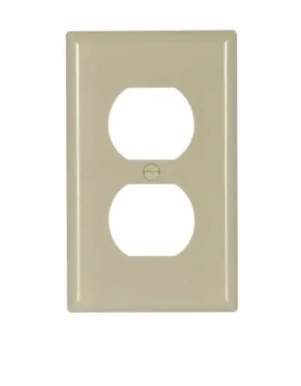 2132V-BOX  1G DUPLEX PLATE  IVORY