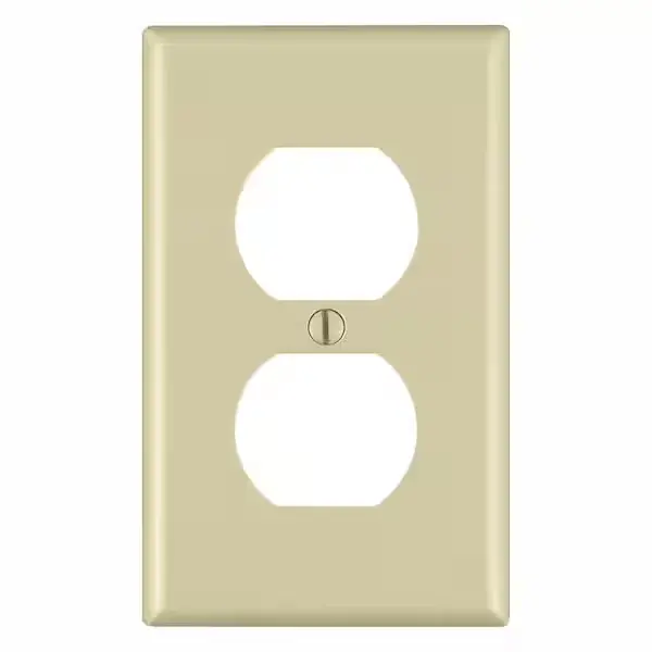 Duplex Wall Plate – 1-Gang, Ivory-