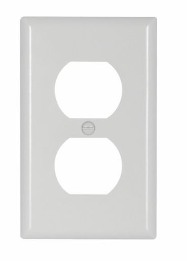 Duplex Wall Plate – 1-Gang, White-