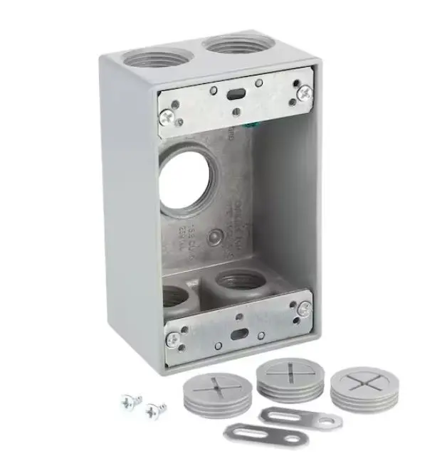 [30216] 30216  1G WP 5-3/4'' HUBS BOX Mulberry  Weather-Proof Aluminum Box 5-Hole 3/4"