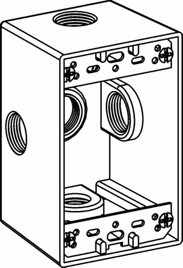 1DB100-5X  1G WP 5/1 HUBS DEEP  SIDE BOX