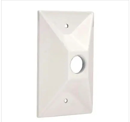 30356W  1G WP COVER 2 HOLE 1/2'' WHITE