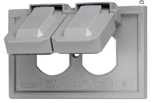 1C-DH  1G WP COVER DUPLEX HRZ