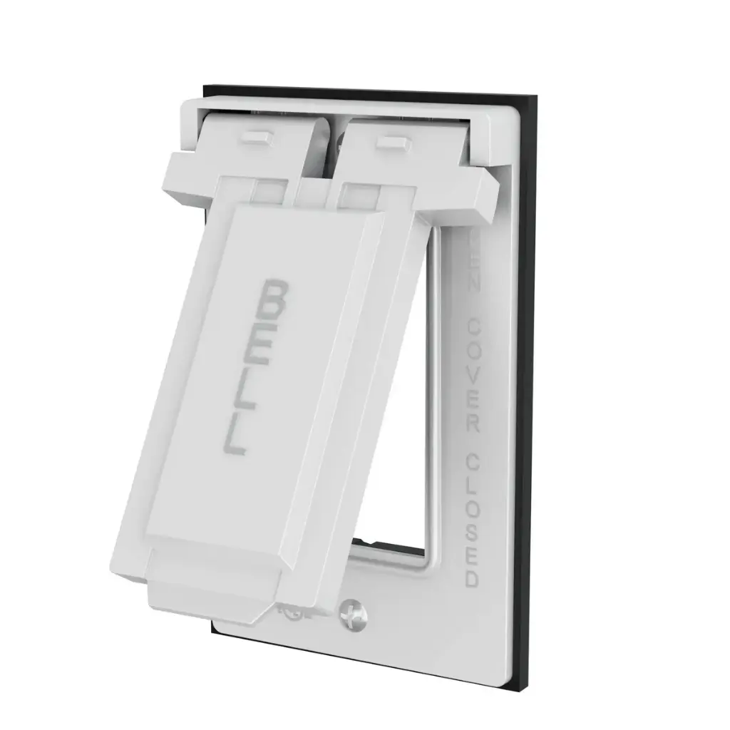 1-Gang Weatherproof GFCI Cover, White-