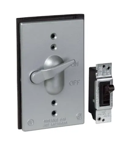 30480  1G WP COVER W/SWITCH 10A SP