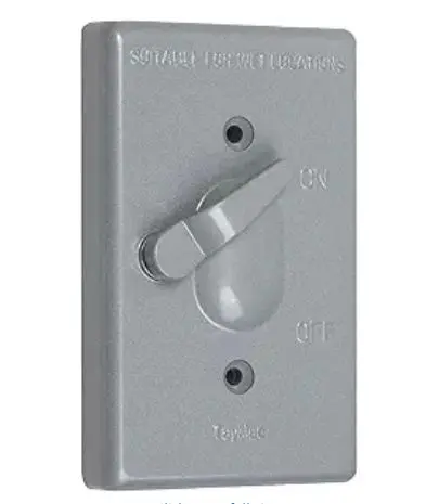 1C-TS   TOGGLE SWITCH  Weatherproof Toggle Cover, 1-Gang, Vertical Device Mount, Gray