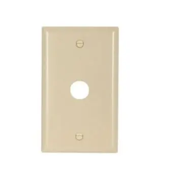 2159V-BOX   1G   625 HOLE  Telephone And Coaxial Wallplate, Ivory COVER