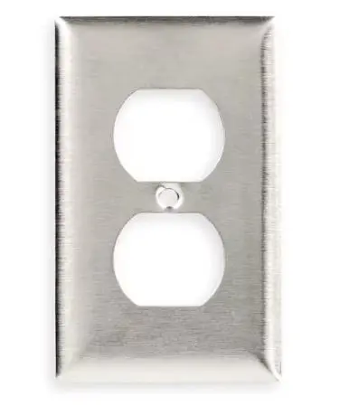83101  1-Gang Chrome Polished Steel 1-Duplex Receptacle Wallplate COVER