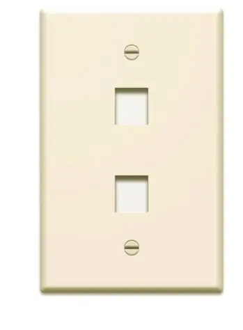 88144  2 PORT CAT5 PLATE IVORY