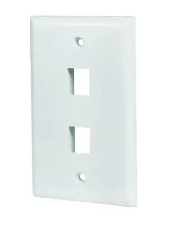 88164  2 PORT CAT5 PLATE WHITE