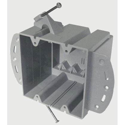 EZ48DN 402735  2-Gang 48 cu. in. New Work PVC Electrical Box with Flange