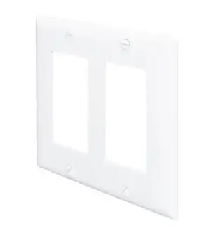 SP262W  2-Gang Screw (White) Wall Plate