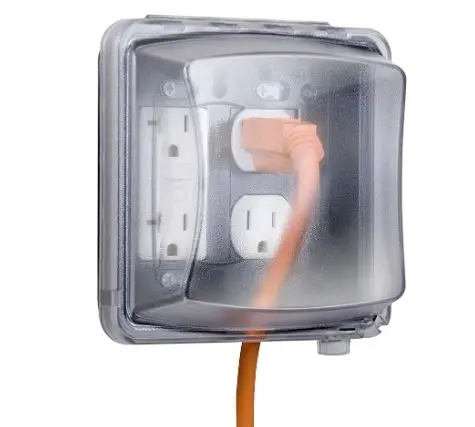 Weatherproof In-Use Cover – 2-Gang 55-in-1 Clear Extra Duty Cover (2-3/4 in Deep).