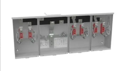 U1253-X-HSP   HORIZONTAL ; 34-11/16 Inch W X 5-1/8 Inch D X 14 Inch H Size; 6 AWG to 350 kcmil (Load) Wire Size; UL Approval; 300 VAC Voltage Rating; Surface Mounting; NEMA 3R Enclosure; 200 Ampere Current Rating; 1-Phase 3-Wire Circuit Configuration; 3 Position(S) PANEL