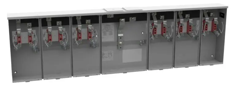 U1256-X-HSP  200A  ST.HORIZONTAL  Milbank  4 Terminal Ringless Large, Closing Plate 6 Position, Stainless Steel Hasp