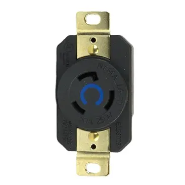  Locking Receptacle – 20A, 3-Pole, 250V, Black-