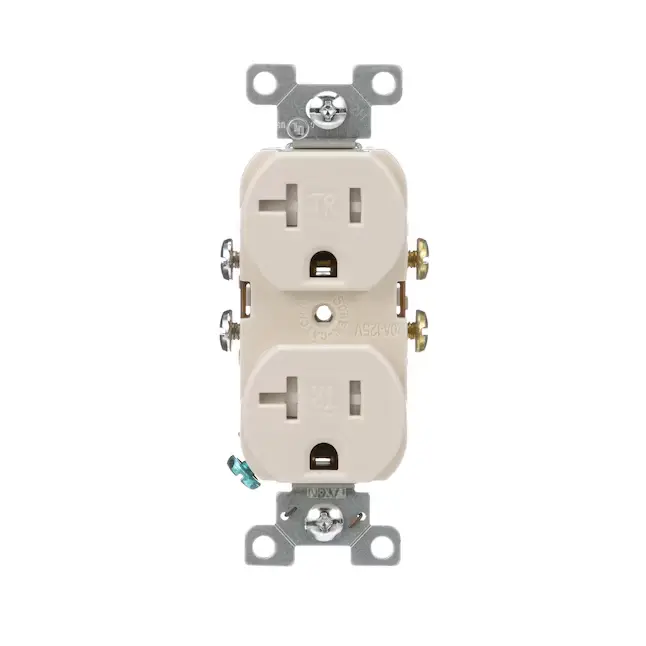 20A Duplex Receptacle, White