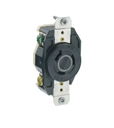 LEV2330  L720R   20 Amp, 277 Volt, Flush Mount Locking Receptacle, Industrial Grade  