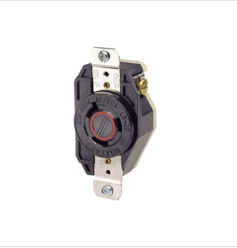 L820R  LEV2340   3W  20 Amp, 480 Volt, Flush Mount Locking Receptacle, Industrial Grade