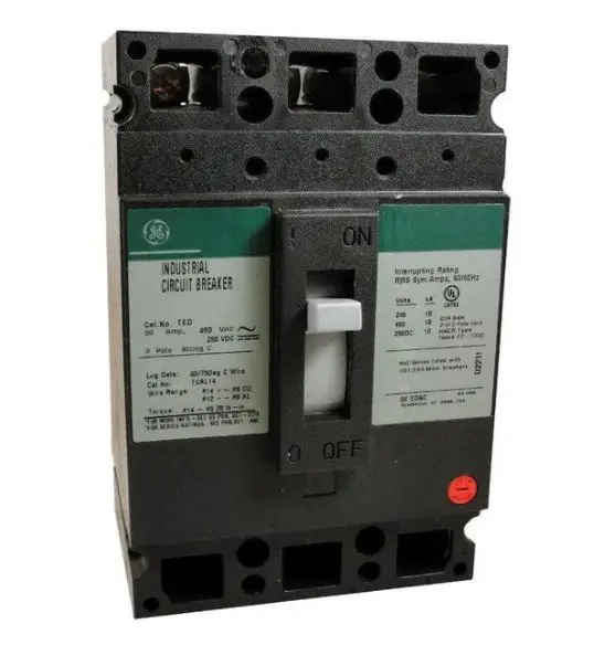 TED134020WL  BREAKER  20A 480V 3P TYPE  TED  GE - Molded Case Circuit Breaker Feed-Thru - 20 Amp - 3 Pole - 480 Volt