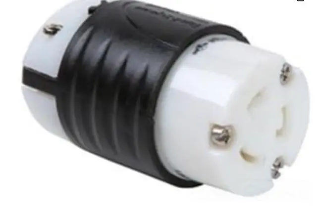L6-20C  20A Legrand Pass & Seymour  Turnlok Industrial Spec Grade Locking Connector, 20 Amp 250V, NEMA L6-20R, Black/White (1 Count) CONNECTOR