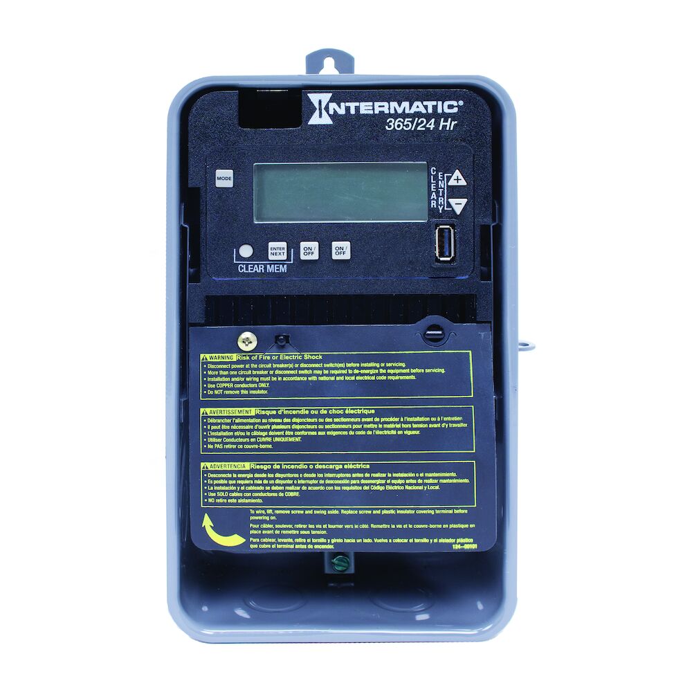 ET2125CR   24-Hour/365 Day 2-Circuit Electronic Control, 120-277 VAC, 2-SPST/DPST, Outdoor Metal Enclosure